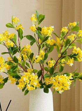 桂花仿真花千里香道具假花摆设高档花客厅装饰插花摆件摆放落地