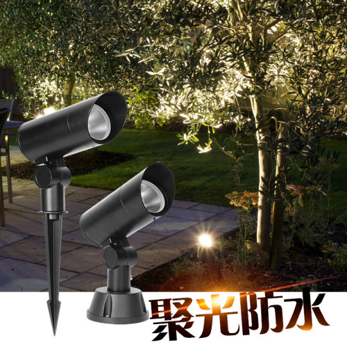 户外投射灯led插泥灯防水照树射树灯景观庭院草坪园林亮化插地灯