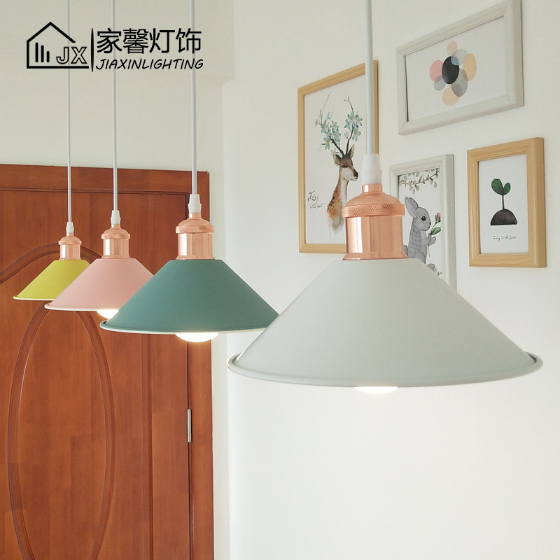 简约现代轨道餐厅吊灯马卡龙餐桌灯LED暗装导轨灯具个性创意吊灯