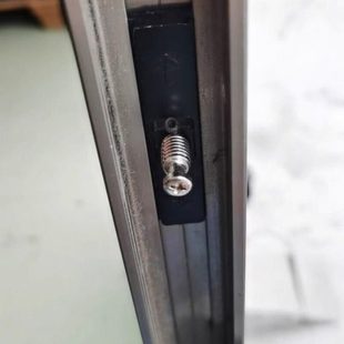 插销扣铝合金单点钩锁十字螺丝推拉门配件上下移门锁扣凹弧平面