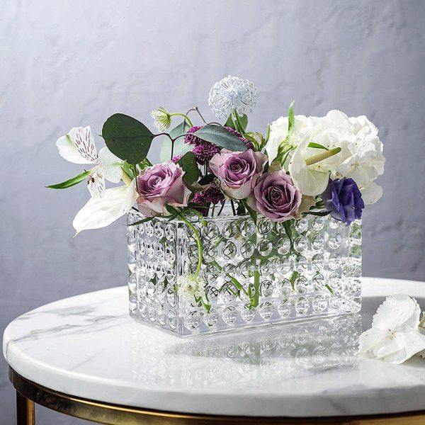 水培郁金香玻璃长方形花盆水仙绿萝植物多肉透明插花花台面摆件,家居饰品,花壶瓶,淘宝优惠券,粉丝福利购,淘宝优惠卷