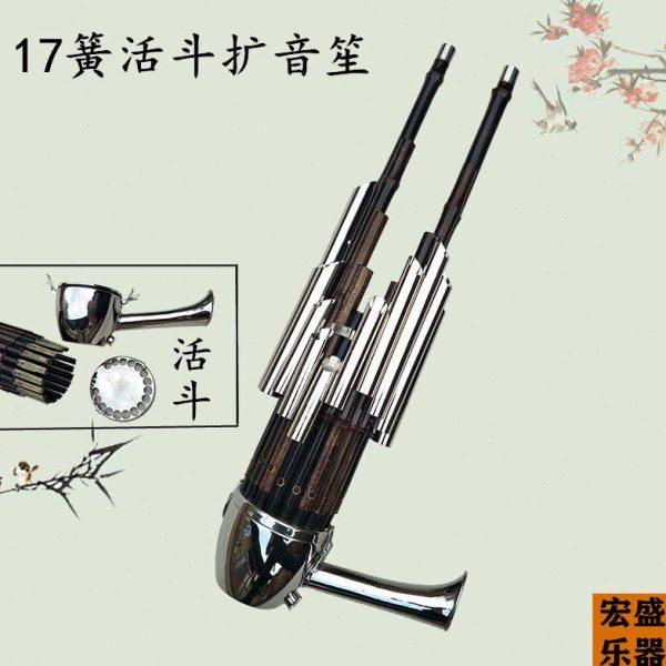 宏盛笙乐器17簧笙镶箍笙活斗笙初学入门红白喜事大音量专业演奏笙