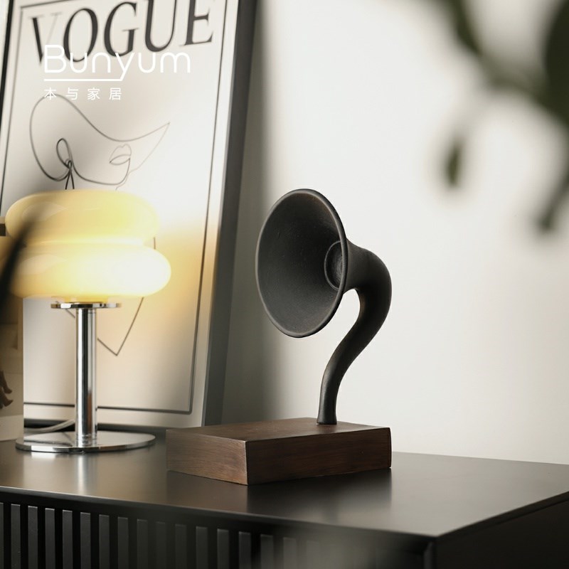 复古留声机喇叭摆件玄关客厅电视柜办公室前N台创意家居店铺装饰