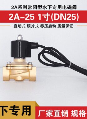 水下电磁阀 防水电磁阀 跑泉喷泉电磁阀1寸DN25室外灌溉电磁阀