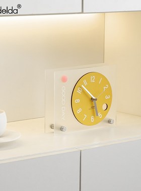 Mandeldga创意简约桌面摆件客厅卧室台式座钟玄关电视柜时钟装饰