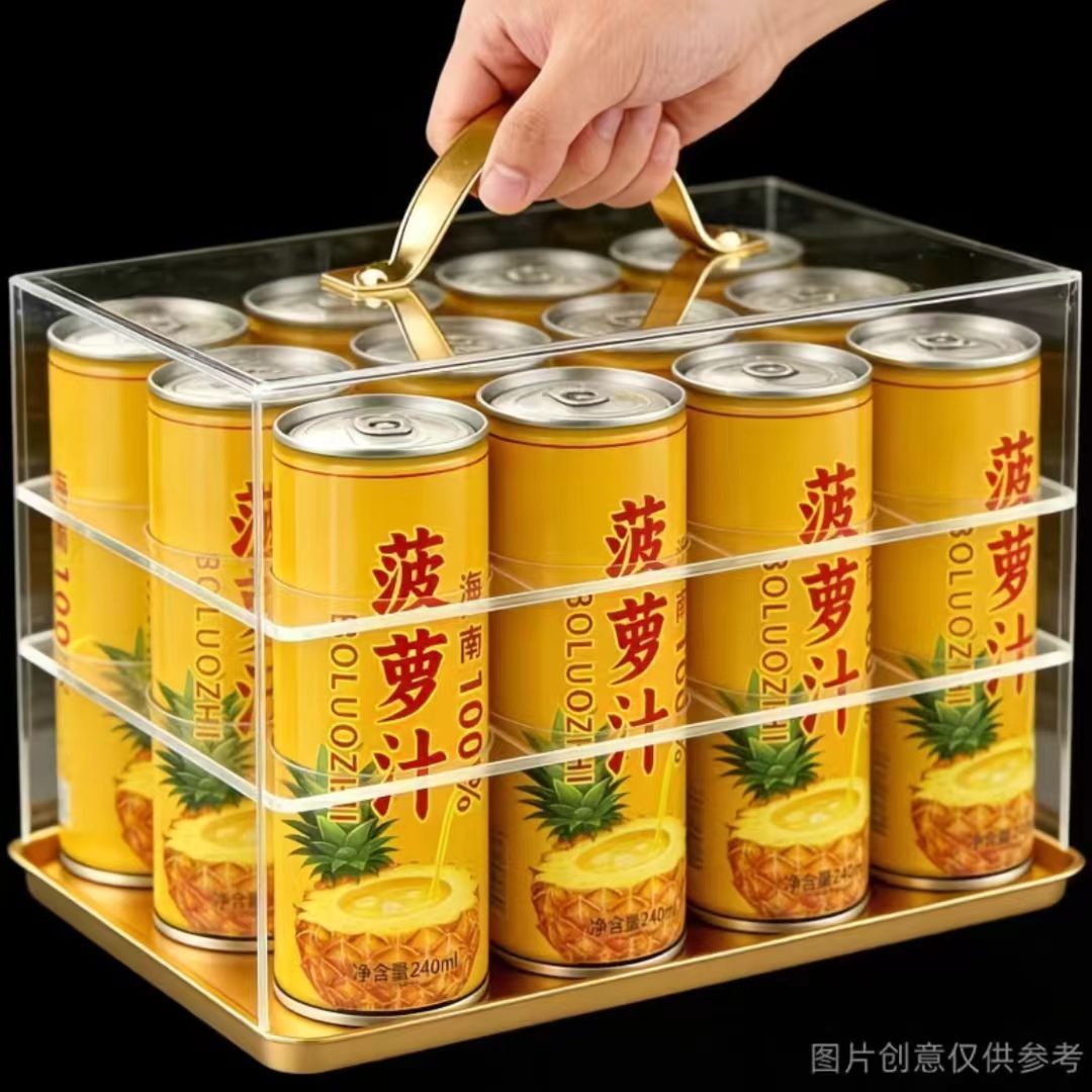 海南冰菠萝汁240ml罐装整箱配料干净凤梨新鲜菠萝冰爽菠萝味果味