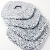 拖把配件圆形方形拖把替换布懒人免手洗拖把头旋转拖布污水分离桶