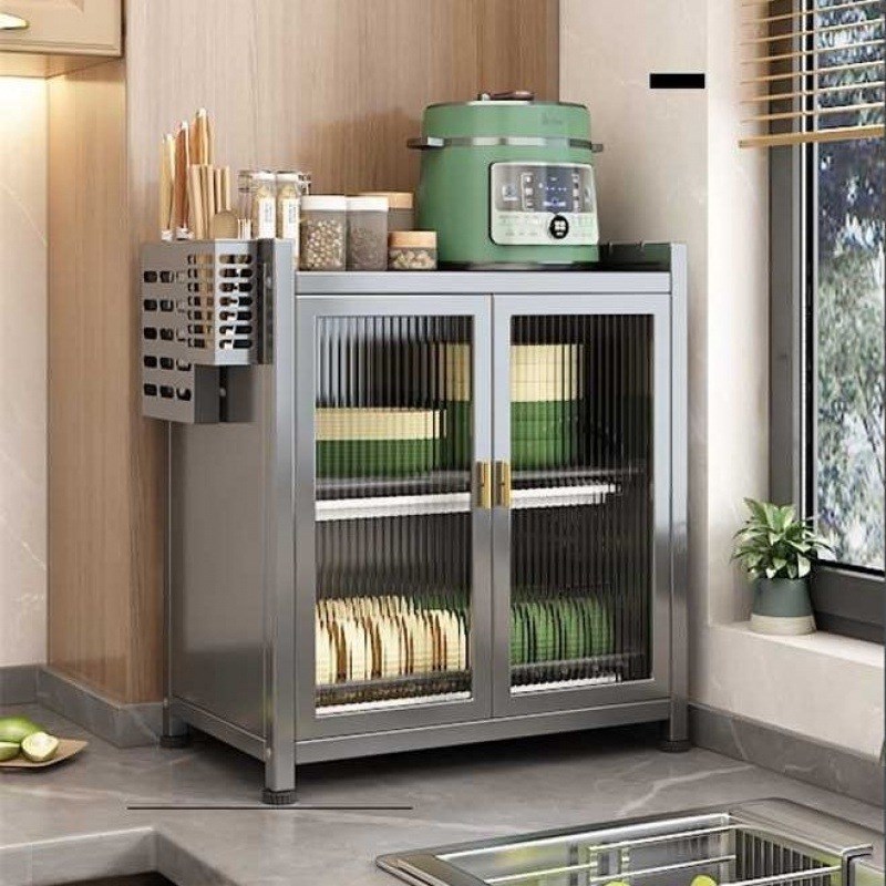 厨房防尘碗柜家用放碗碟收纳篮小型台面筷盘子沥水置物柜双开门11