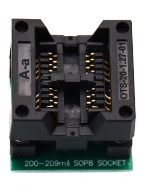 双SOP8转DIP16转换座测试座烧录座烧写座208mil 25系列宽体弹跳座