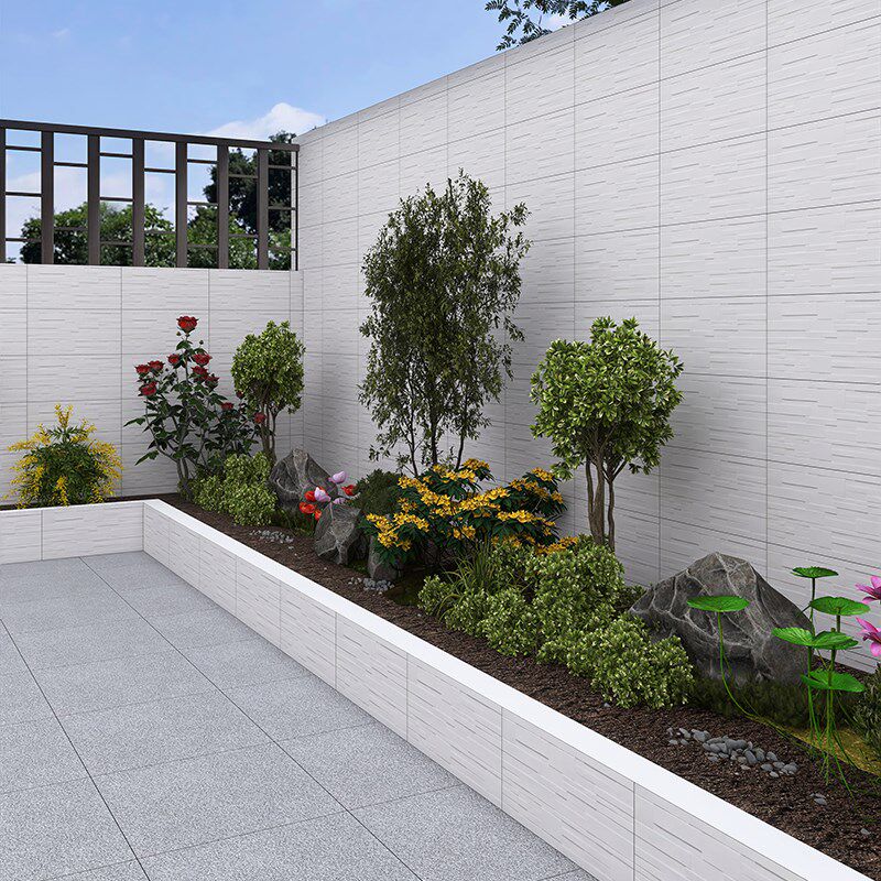 白色外墙瓷砖室外阳台墙r面砖别墅庭院围墙砖花园文化石外墙砖防