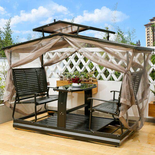 秋千户外庭院别墅四人动力摇摇椅休闲北欧室外露天阳台家用摇篮椅