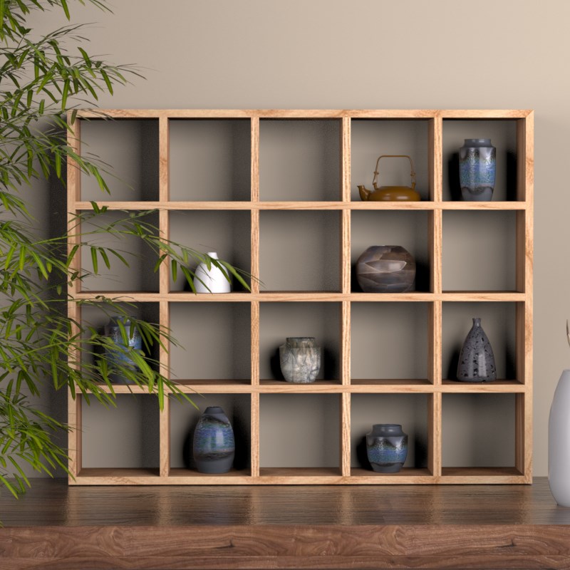 复古博古架挂壁式上墙茶杯u架子侘寂风桌上实木中式茶室茶具多宝