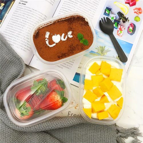 280ml一次性小盒子 长方形打包盒日式豆乳木糠蛋糕芒果榴莲千层盒