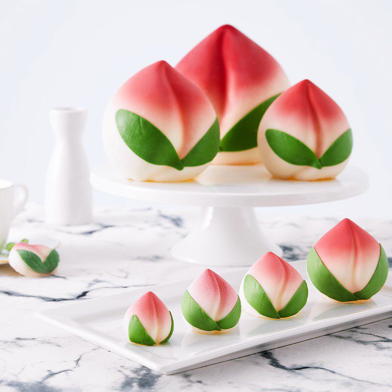 巧克力立体寿桃生日蛋糕装饰可食用大号桃子寿公寿婆摆件寿字插片