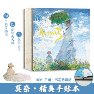 名画手账本精美插图内页梵高莫奈中国画博物画油画 世界名画插画