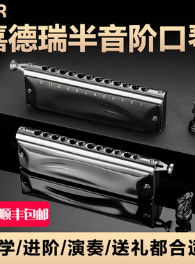 jdr嘉德瑞半音阶口琴专业演奏12孔c调GM-0648初学者学生入门练习