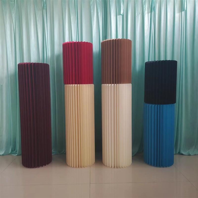 婚庆道具彩色折叠罗马柱橱窗气球派对中岛桌甜品台商品陈列展示台