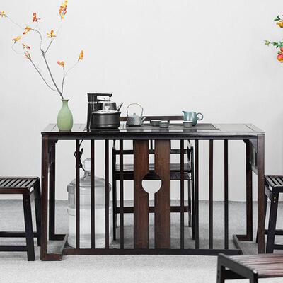 新中式茶台桌椅组合用阳台茶几家客厅小桌CJG子简约代现茶烧水壶