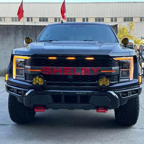 适用22-24年福特猛禽F150中网改装谢尔比款Shelby中网格栅前脸