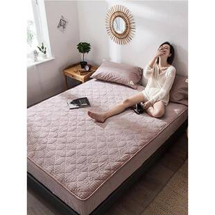 BK9K全棉夹床笠2023年新款垫被褥子单件纯棉保护套罩三层加厚