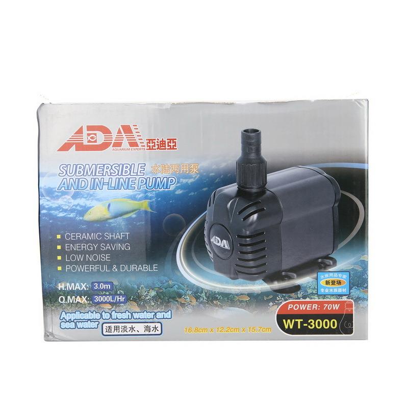 ADA亚迪亚WT-3000多功能水陆两用潜水泵假山喷泉泵过滤抽水70W