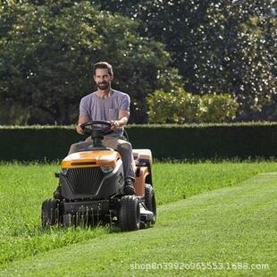 意大利斯蒂佳坐骑式草坪车384W大马力修剪车33寸单缸快速割草车