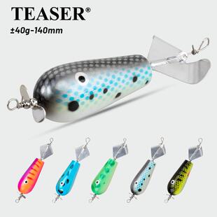 浮水木头饵±23g 14.7cm海钓铅笔撞水螺旋桨小飞机马鲛GT拖钓假饵