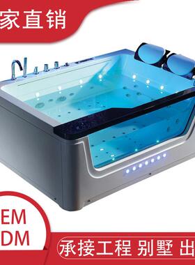 按摩浴缸双人按摩冲浪jacuzzi亚克力恒温智能浴缸室内成人bathtub