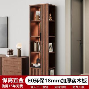 电视柜旁边储物柜玻璃展示柜客厅实木柜子酒柜置物柜立柜边柜书柜