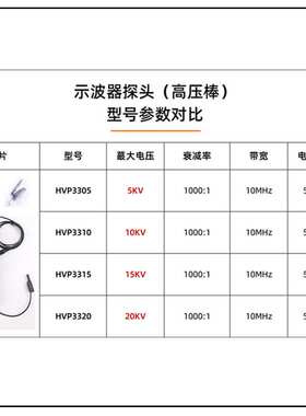 HVP3315示波器高压探棒15KV示波器探头高压衰减测试1.5万伏探头