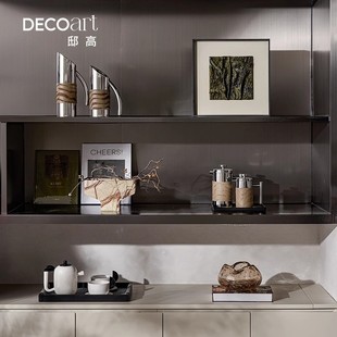 邸高售楼处走廊水吧区开放格金属框小幅抽象主题装饰画挂画摆件