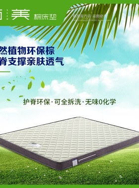 栖美SEEMS5.0护脊型环保棕床垫亲肤透气面料榻榻米青少年薄床垫