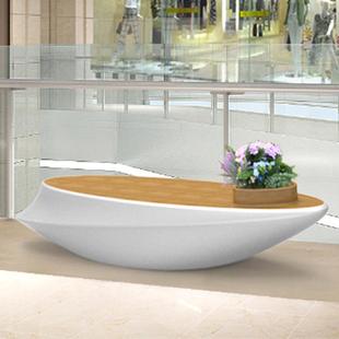 巧工坊玻璃钢座椅商场美陈异形快艇椅户外广场公共区休息坐凳商用