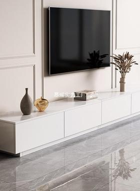 茶几电视柜组合现代简约家用小户型客厅地柜法式奶油风落地电视柜