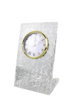 现代简约创意透明树脂时钟摆件样板房售楼处桌面树脂工艺品摆件