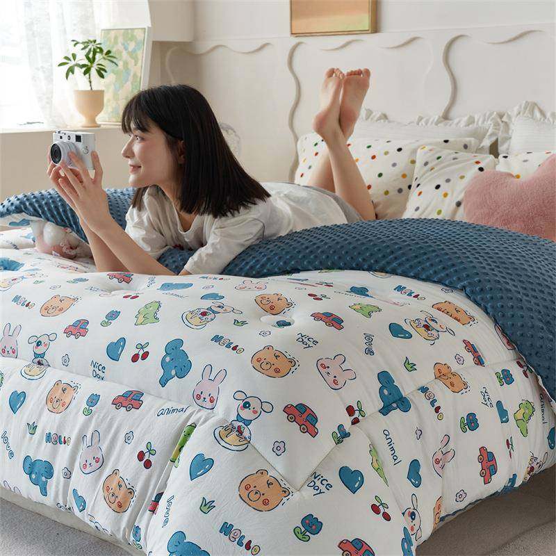 2023新款水洗双层纱豆豆被被子被芯加厚大豆纤维棉被芯儿童被,纺织面料/辅料/配套,纺织机械配件,淘宝优惠券,粉丝福利购,淘宝优惠卷