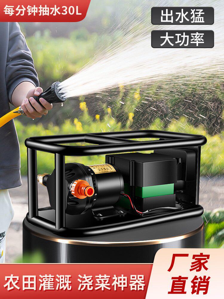 kt充电式大流量抽水农用户外灌溉抽水机井水浇菜地12V24V抽水