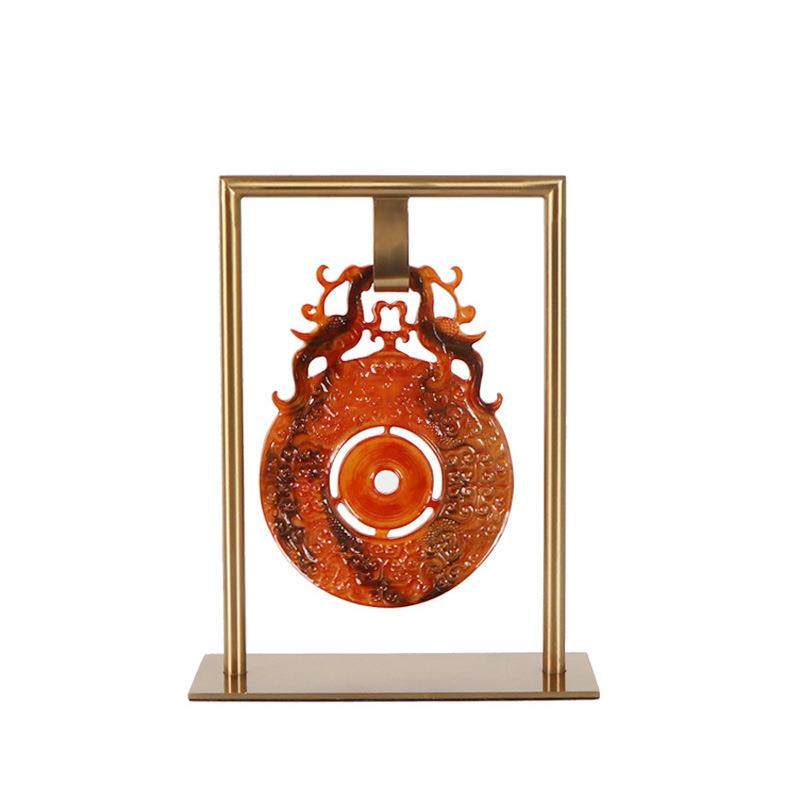 高端龙纹玉扣新中式茶室展示柜博古架茶台书房陈列装饰品玉璧摆件,畜牧/养殖物资,畜牧/养殖器械,淘宝优惠券,粉丝福利购,淘宝优惠卷