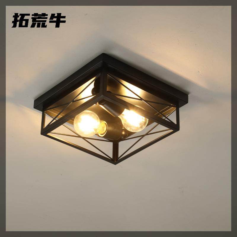 爆款改款方形铁艺吸顶灯玄关客厅卧室工业风小尺寸天花板灯,纺织面料/辅料/配套,纺织机械配件,淘宝优惠券,粉丝福利购,淘宝优惠卷