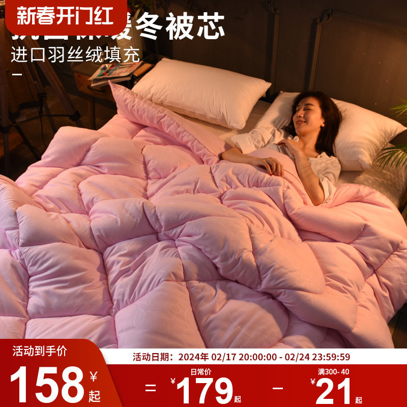 8/10/12斤加厚冬被被芯单双人被子保暖太空被冬季棉羽丝绒丝棉被