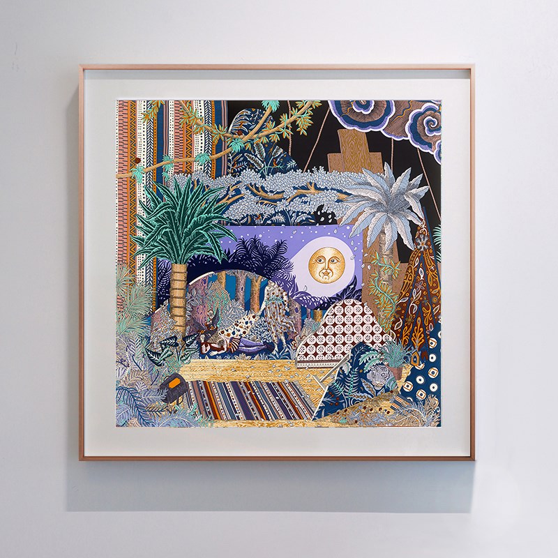 AOCA 浪漫法式轻奢真丝巾画 仲夏夜之梦 壁炉装饰画餐厅卧室挂画