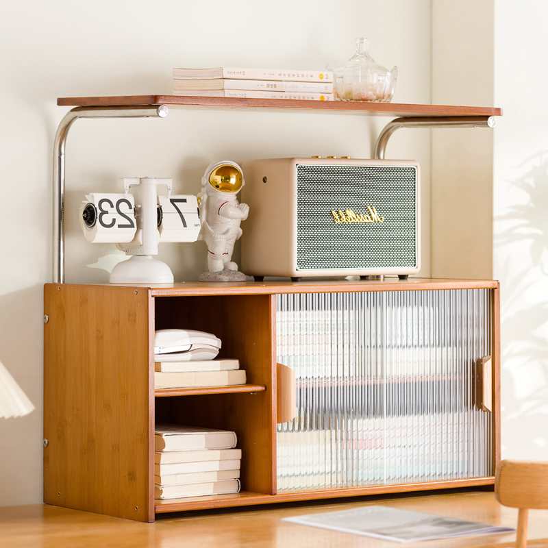 书柜桌面置物柜简易学生宿舍多层收纳架子办公桌分层架桌上小书架