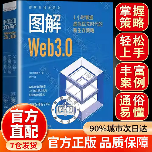 正版图解Web3.01小时掌握虚拟优先时代的新生存策略图解新科技系 列Web3.O时代的三大前沿议题NFT DeFi和DAO中国科学技术