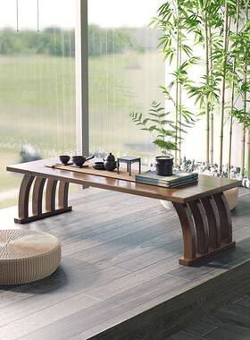 日桌式飘窗桌榻榻米茶桌家用学卧室坐地小桌子习矮桌实木炕26852