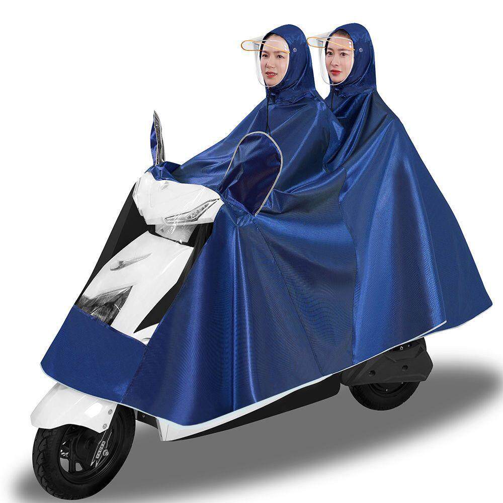 雨电动摩车托双人男473女款加大加厚电瓶长款全身防暴雨车雨衣披