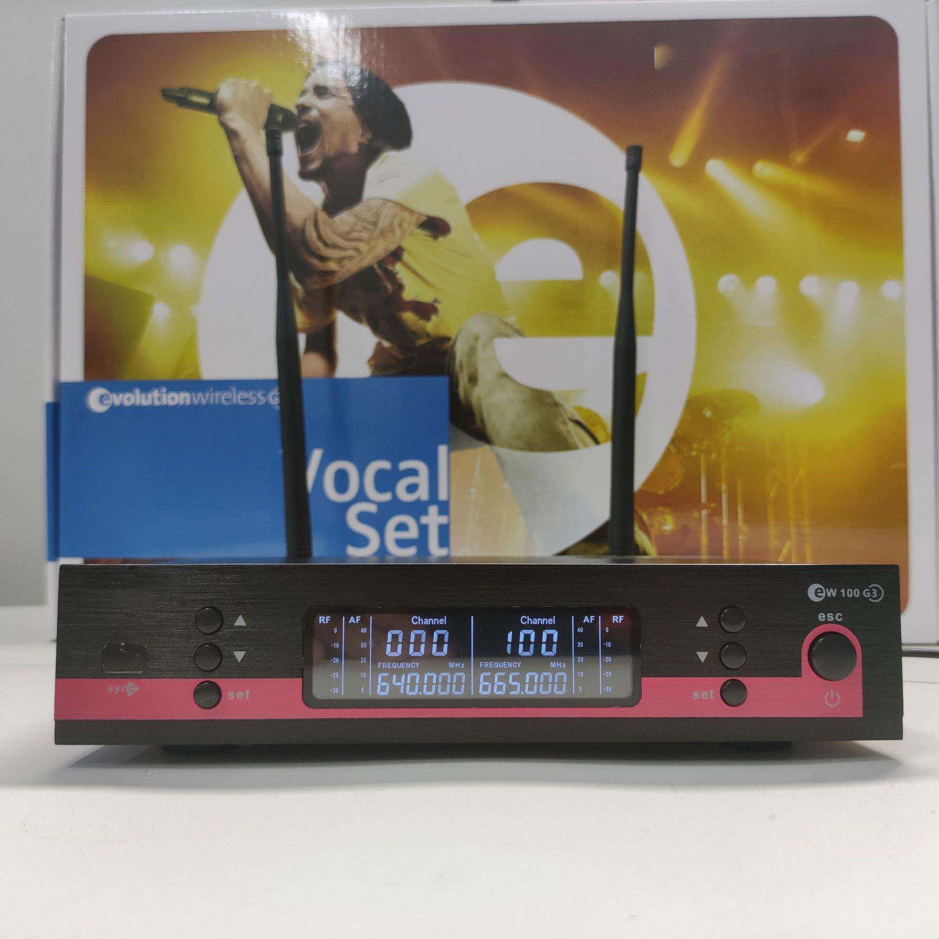 EW100G3无线麦克风专业EW100G3话筒一拖V二调舞频TU段K演出台声卡
