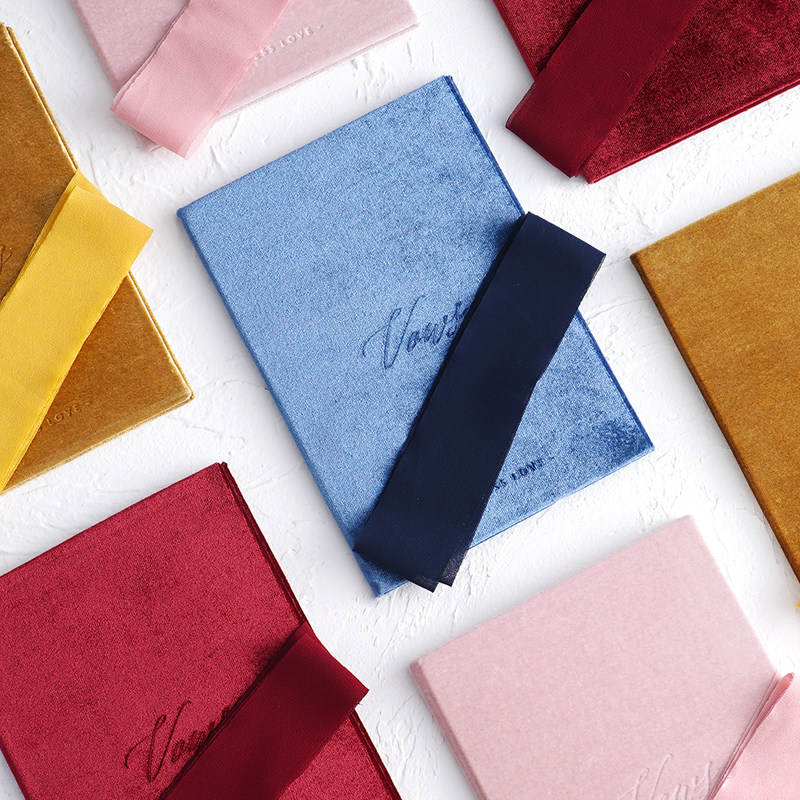 范物丝绒结婚礼卡片致辞誓词本ins承诺保证宣言书欧式复古誓言卡