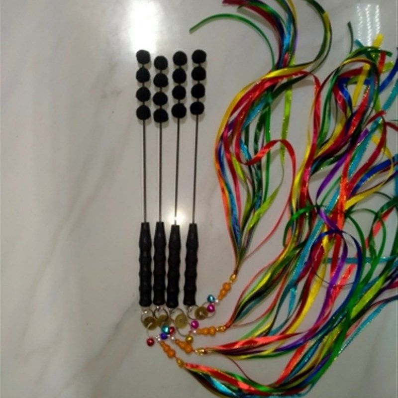 纯手工鼓鞭文王鼓鼓鞭碳纤维鞭杆实木防滑手柄毛球鼓鞭二神鼓鞭