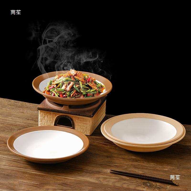 复古土灶四方酒精炉干锅肥肠锅湘菜小炒黄牛肉费大厨辣椒炒肉餐具