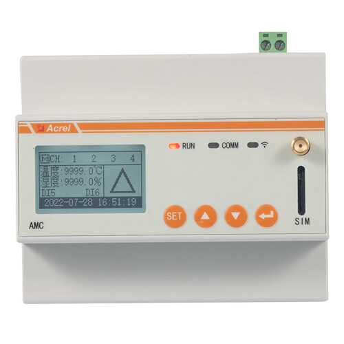 安科瑞AMC200L-12DE/4G 1路温湿度测量4G 通讯直流多回路智能电表